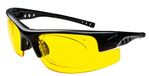 GSF Geelglas beeldscherm veiligheidsbril met clip-on frame voor brildragers