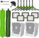 PromoHome® pièces de rechange pour iRobot Roomba J Plus, J5+, J6+, J7+, J8+, J9+ – 1 brosse en caoutchouc, 1 roue avant, 5 filtres HEPA, 6 brosses latérales, 2 sacs à poussière
