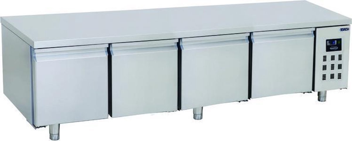 - Professionele Koelwerkbank | 60cm hoog | 4 Deuren | RVS | Pro Line | | 7489.5082 | Horeca