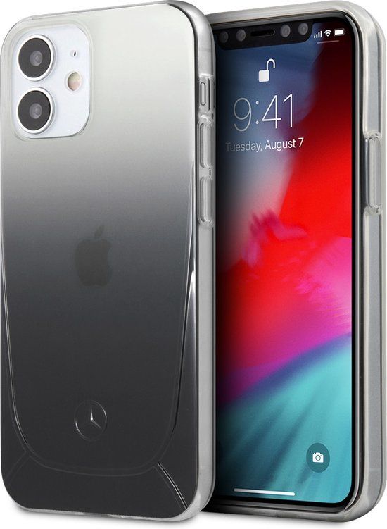 Mercedes-Benz Backcover voor iPhone 12 Mini - Zwart/Transparant