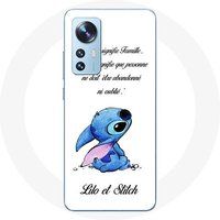 Maniacase Case voor Xiaomi Mi 12 / 12X Lilo en Stitch Ohana Quote White