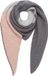 Faera Dreieckiger Schal, Gestreift, Grau, Polyester, Damen, Erwachsene