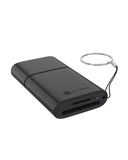 ICY BOX Kaartlezer 2-in-1 (SD/microSD UHS-I 170 MB/s), USB 3.2 Gen 1 5 Gbit/s, USB-A met USB-C-adapter, LED, Plug & Play, IB-CR204-CU3
