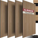Tectake Akoestische Panelen - Set van 4 - Eiken