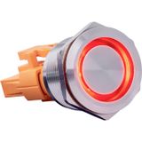 Joy-it BUTTON22A-L-RD Toetsschakelaar 250 V/AC 3 A 1x uit/aan Continu Rood (Ø x h) 24.80 mm x 35 mm IP67, IK10 1 stuk(s)