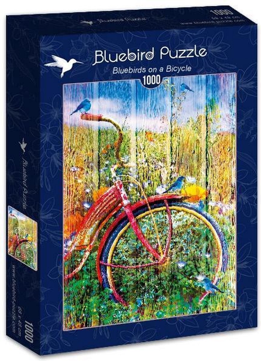 Blue Bird Bluebirds on a Bicycle - 1000 stukjes - Legpuzzel