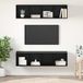 Maison Exclusive - Ensemble meuble TV, 2 pièces, 37 x 37 x 142,5 cm, noir, aspect chêne
