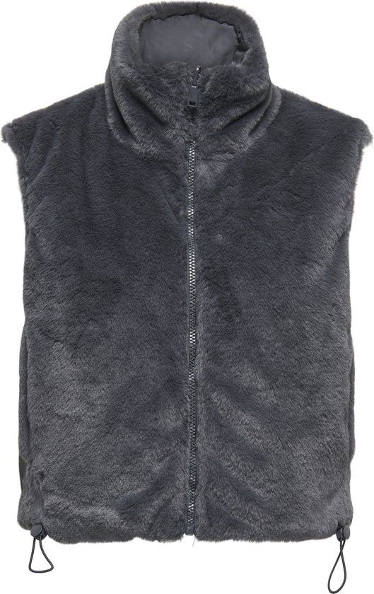 Only Dana Faux Bodywarmer Dames - Maat M - Donkergrijs - Maat M - Vrouwen