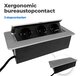 Xergonomic Bureaustopcontact - Inbouw Stekkerdoos met 3 Stopcontacten - Zilver
