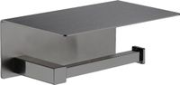 Plieger Altea WC Rolhouder met Plateau – Wandmontage – Geborsteld Gunmetal