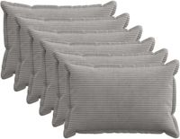 vidaXL - Kussensloop - 6 stuks - Lichtgrijs - 40 x 60 cm