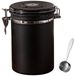 Sans marque Boîte à café 2,8 litres - Acier inoxydable - Rond - Couvercle à bascule - Hermétique