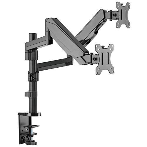RICOO Dual Monitor tafelhouder met gasveer TS9611 - Zwart