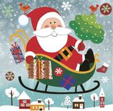 Daisy Kerst Thema Servetten - 20 stuks - 33 x 33 cm - Kerstman Cartoon - Papier