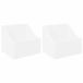 vidaXL Boîte pour disques vinyles 2 pcs Blanc 37 x 33 x 32 cm Bois traité