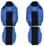 F-CORE FX11 BLUE Housse de siège avant, Bleu, Skaï, À motifs