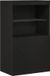vidaXL LED Dressoir Zwart 60 x 37 x 100 cm Bewerkt Hout