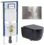Geberit QeramiQ Dely Swirl Toiletset - Mat Zwart