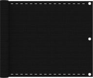 vidaXL Balkonscherm 75x600 cm HDPE Zwart