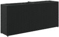 vidaXL Plantenbak met 2 potten 90x20x40 cm poly rattan zwart