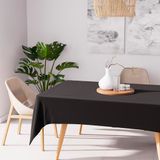Soleil d'Ocre Nappe Antitache Rechthoek 160x270 cm Alix Zwart, Polyester