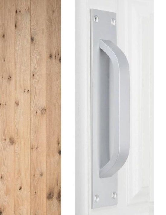 Hoexs Schuifdeurgreep - Zilver - 20cm - Aluminium