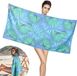 Goodivery Serviette de plage rectangulaire en microfibre bleu vert pour adultes