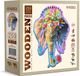 Wooden.City houten puzzel - kleurrijke olifant - 250 stukjes