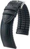 Hirsch Paul L Horlogeband Leer Zwart 20mm