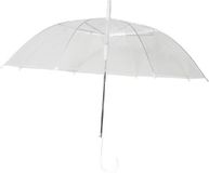 Chaks Bruidsparaplu/trouwparaplu - Transparant - Wit - Polyester - D81 cm