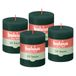 Bolsius Rustieke kaars groen 8 cm 4 stuks