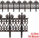 Deuba Borderrand Kunststof – 18 Stuks = 570cm UV-bestendig - Bruin