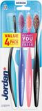 Jordan Ultimative Brosse à dents Moyenne, lot de 4