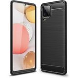 GSMnet OEM Carbone Coque pour Samsung Galaxy A12 Nacho A127 / M12 M127 / A12 A125, Noire