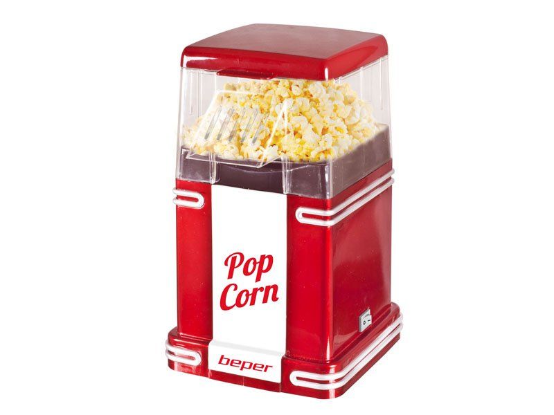 Beper 90.590Y Popcorn Maker - Red & White - 1200W - 3 min