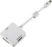 DLH DY-TU4534W video kabel adapter 0,15 m Mini DisplayPort DisplayPort + DVI-D + HDMI Wit