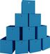 Vcm set van 10 boîtes pliantes, bleu, textile, carré, pliable, avec poignées