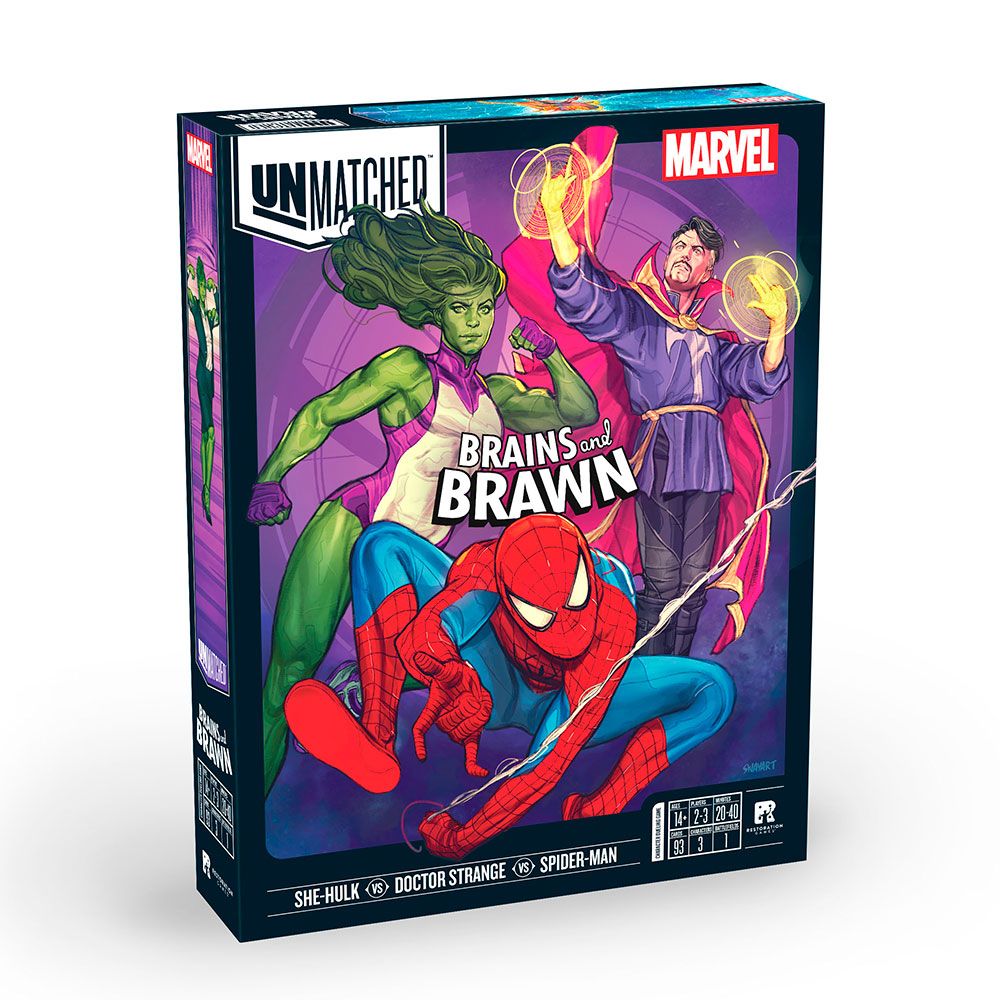 Restoration Games Unmatched Marvel: Brains and Brawn - 0857476008678
