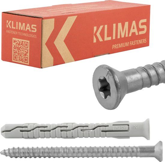 Hoenderdaal Fasteners KLIMAS® Kozijnpluggen 10x100mm met schroef (50 stuks)
