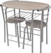 vidaXL Set de table haute MDF argent - beige