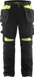 Blåkläder Werkbroek met spijkerzakken 1555-1860 - Zwart/High Vis Geel - Maat 120