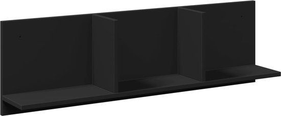 vidaXL Wandkast - 100x16,5x30 cm - Bewerkt Hout - Zwart