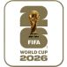 Badge Championnat du Monde 2026 Vainqueurs Fond Blanc écriture doré