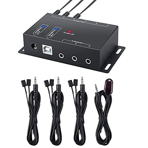 Nicoone Infrarood Repeater System IR Repeater Verborgen IR-systeem Kit Infrarood Afstandsbediening Extender 6 spots & 1 ontvanger