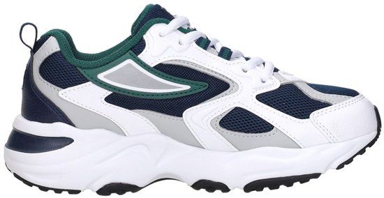 FILA CR-CW02 RAY Tracer Teens Sneaker, Navy-Posy Green, 38 EU