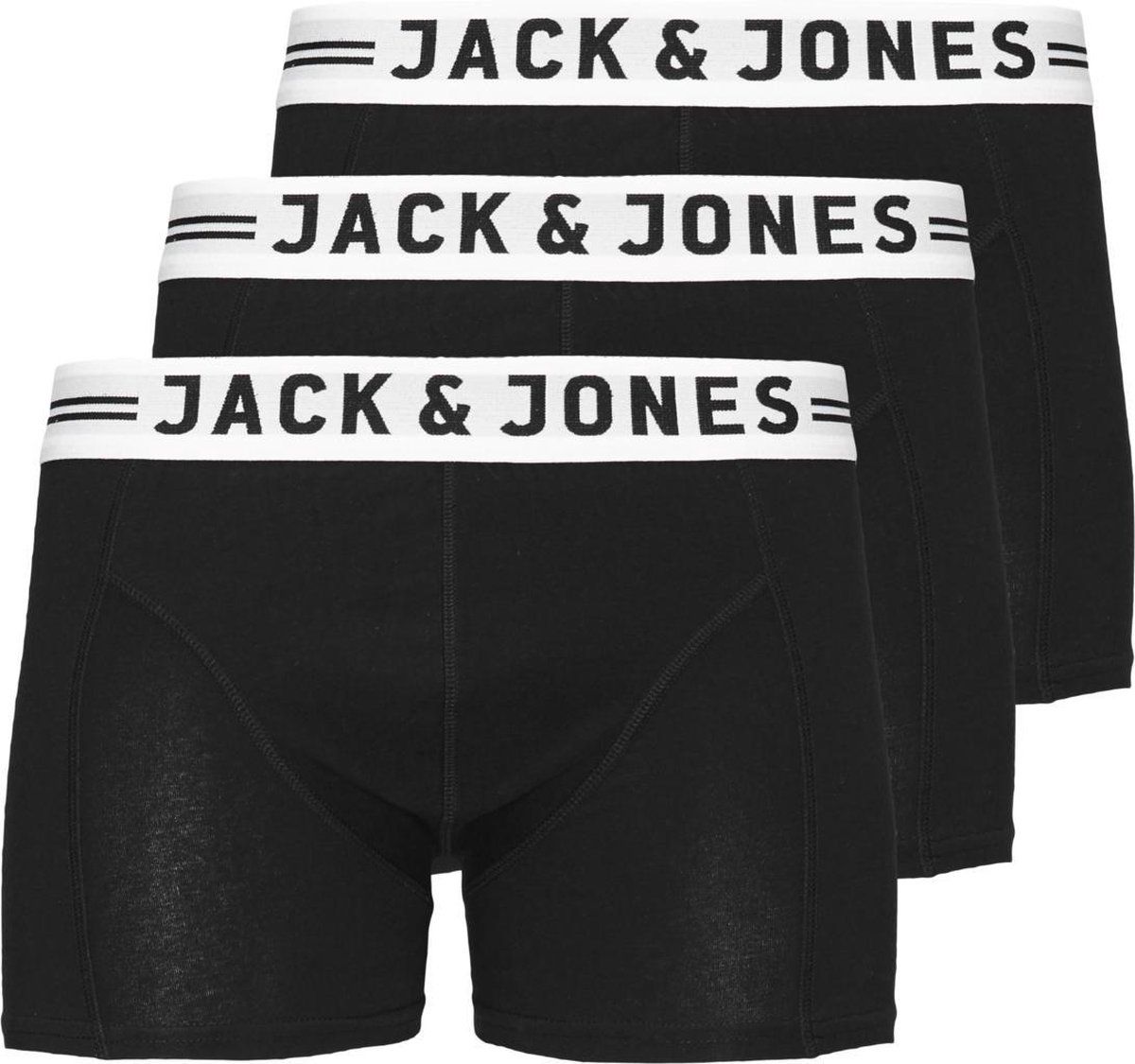 Jack&Jones junior Jongens Trunks 3-Pack - Black - Maat 176