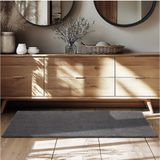 Tectake® Kortpolig Vloerkleed - 80 x 150 cm - Antraciet