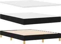 vidaXL Boxspring bed met matras en hoofdeinde Zwart 200 x 160 cm Stof