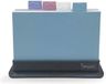 Sans marque Set de planches à découper - Set de 4 planches à découper codées par couleur avec support - Lavable au lave-vaisselle - Antidérapant