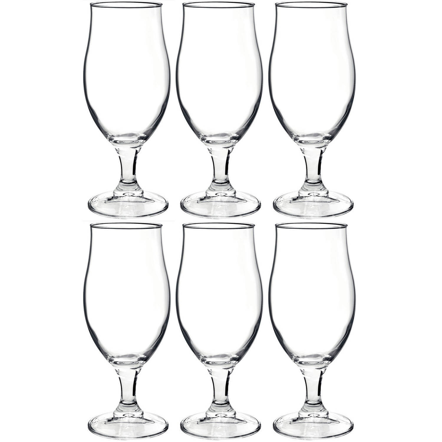 BORMIOLI ROCCO 6x stuks luxe bierglazen speciaalbier 375 ml - bierglazen - glazen voor speciaalbier
